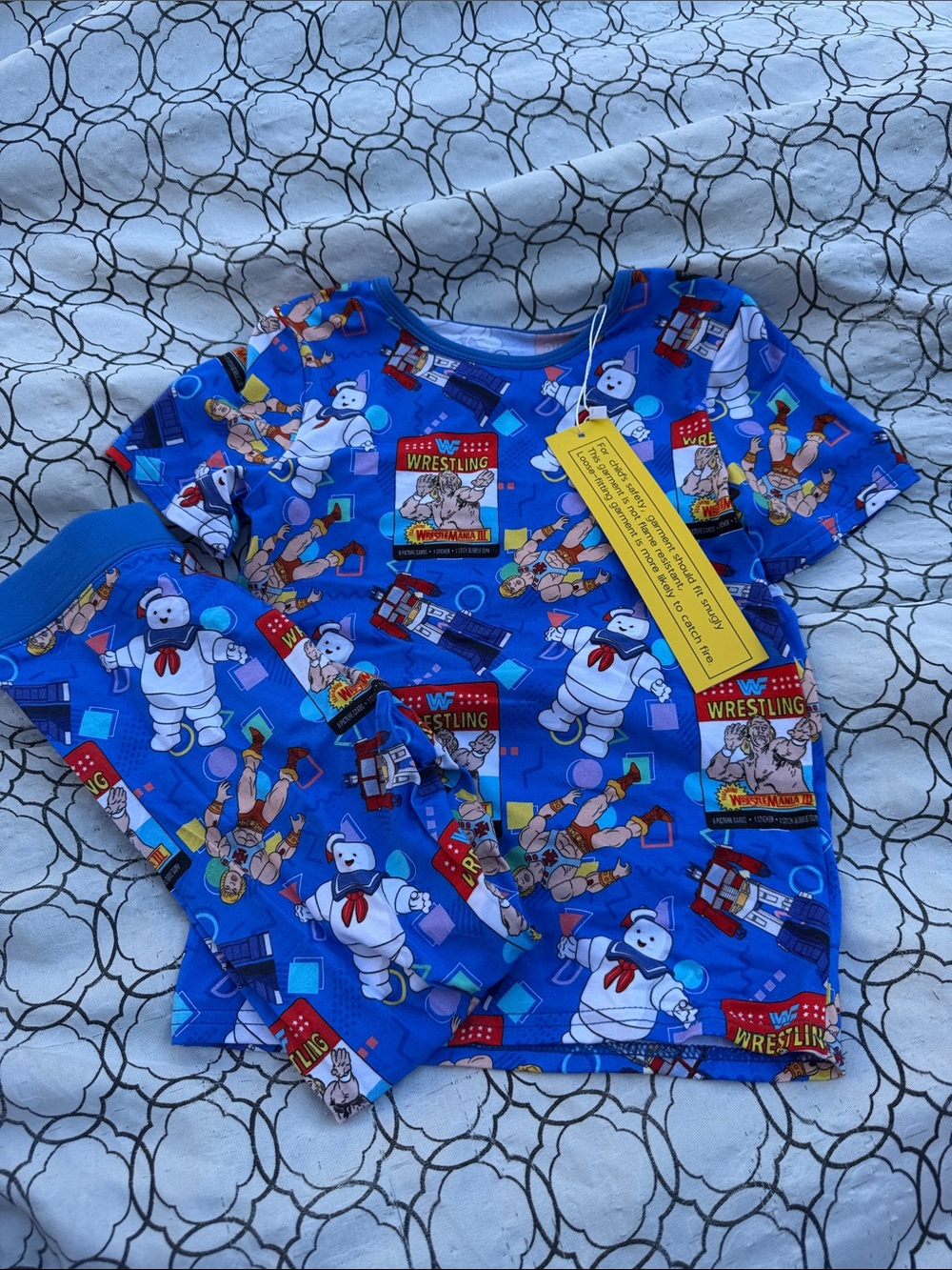Cartoon Wrestling & Characters Short Sleeve Tee and Pants Set